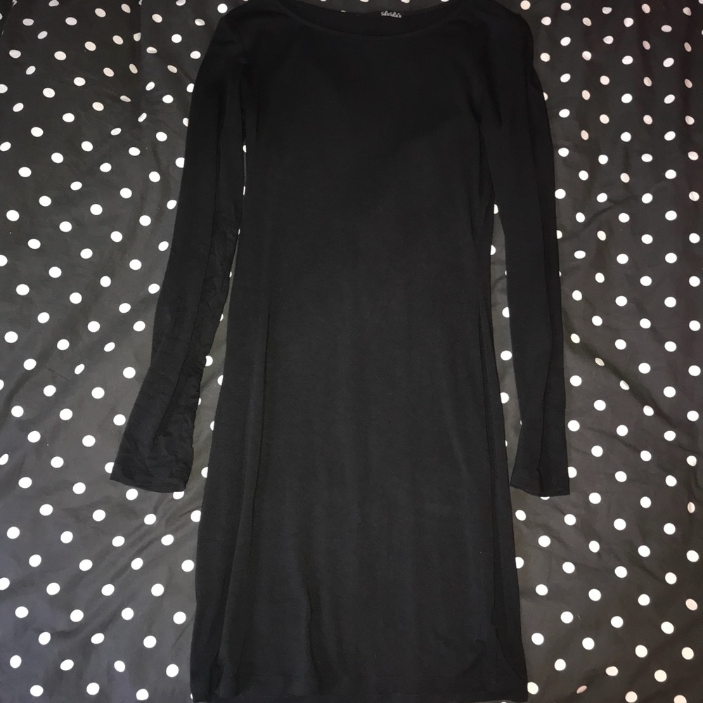 Lulu’s Black Bodycon Long Sleeve Dress